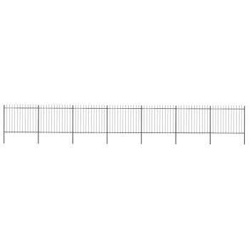ARDEBO.de - Gartenzaun mit Speerspitze Stahl 1172 x 150 cm Schwarz