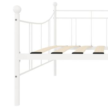 Tagesbett-Rahmen Weiß Metall 90×200 cm