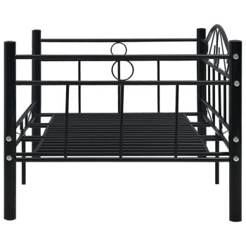 Tagesbett-Rahmen Schwarz Metall 90×200 cm