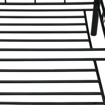 Tagesbett-Rahmen Schwarz Metall 90×200 cm