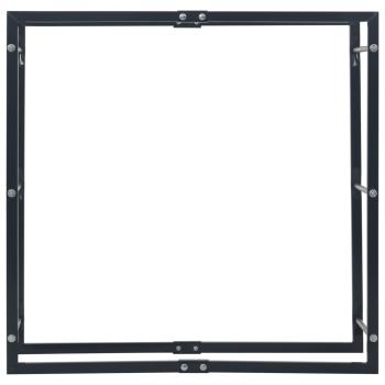Brennholzregal Schwarz 100×25×100 cm Stahl