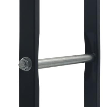Brennholzregal Schwarz 100×25×100 cm Stahl