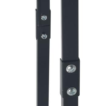 Brennholzregal Schwarz 100×25×100 cm Stahl