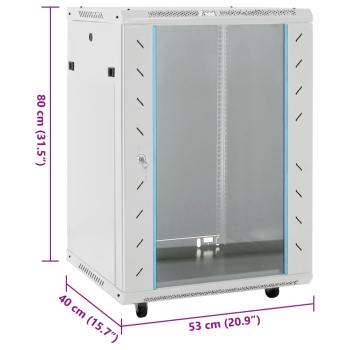 15U Netzwerkschrank auf Rollen 19" IP20 60x45x86 cm