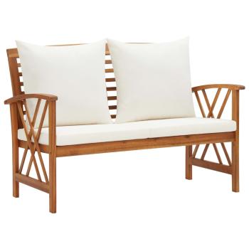 3-tlg. Garten-Lounge-Set mit Auflagen Massivholz Akazie