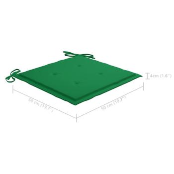 Gartenstühle mit Kissen 2 Stk. Grau Massivholz Akazie