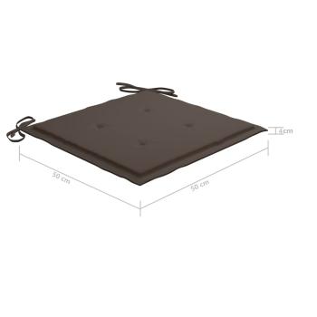 Gartenstühle mit Kissen 2 Stk. Grau Massivholz Akazie