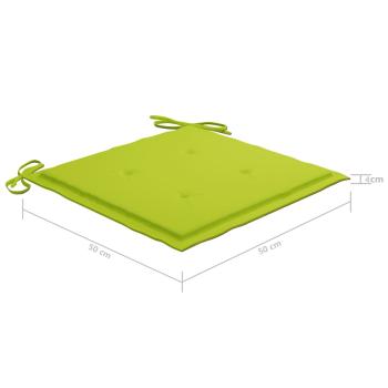 Gartenstühle mit Kissen 2 Stk. Grau Massivholz Akazie