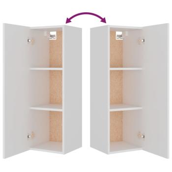 4-tlg. TV-Schrank-Set Weiß Holzwerkstoff