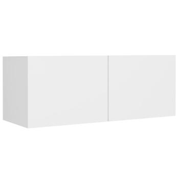 4-tlg. TV-Schrank-Set Weiß Holzwerkstoff