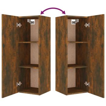 4-tlg. TV-Schrank-Set Räuchereiche Holzwerkstoff