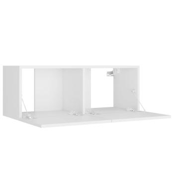 8-tlg. TV-Schrank-Set Weiß Holzwerkstoff