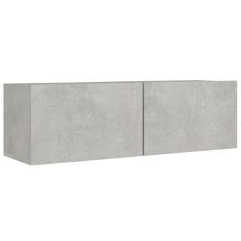 8-tlg. TV-Schrank-Set Betongrau Holzwerkstoff