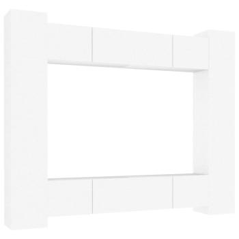 8-tlg. TV-Schrank-Set Weiß Holzwerkstoff
