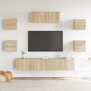 7-tlg. TV-Schrank-Set Sonoma-Eiche Holzwerkstoff