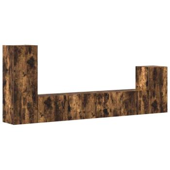 4-tlg. TV-Schrank-Set Räuchereiche Holzwerkstoff