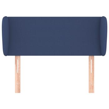 Kopfteil mit Ohren Blau 93x23x78/88 cm Stoff