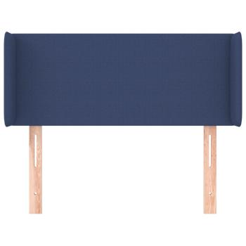 Kopfteil mit Ohren Blau 93x16x78/88 cm Stoff