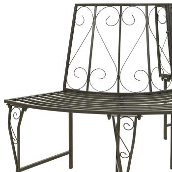 Baumbank Halbrund 160 cm Stahl