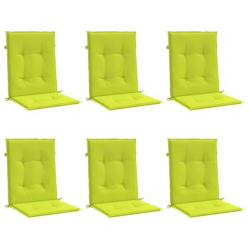 Gartenstuhlauflagen für Niedriglehner 6Stk Knallgrün 100x50x3cm