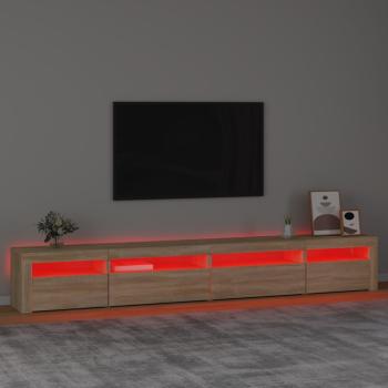 TV-Schrank mit LED-Leuchten Sonoma-Eiche 270x35x40 cm