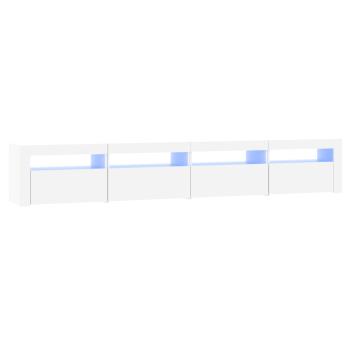 TV-Schrank mit LED-Leuchten Weiß 240x35x40 cm