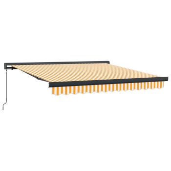 | Ausziehbare Markise | Blau und Weiß mit weißem Rahmen 3 x 2,5 m