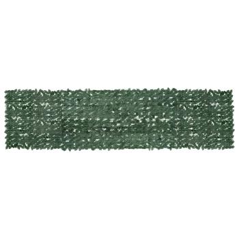 ARDEBO.de - Balkon-Sichtschutz mit Dunkelgrünen Blättern 400x100 cm