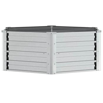 Garten-Hochbeet 129x45 cm Verzinkter Stahl Silber