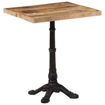 ARDEBO.de - Bistrotisch 60x60x77 cm Raues Mangoholz