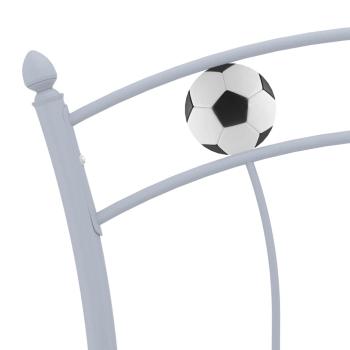 Einzelbett mit Fußball-Design Grau Metall 90x200 cm