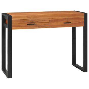 ARDEBO.de - Schreibtisch mit 2 Schubladen 100x40x75 cm Teakholz