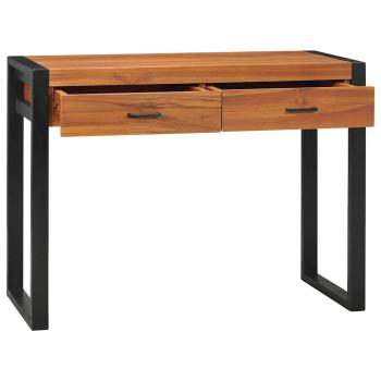 Schreibtisch mit 2 Schubladen 100x40x75 cm Teakholz