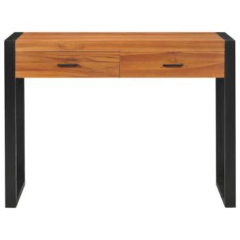Schreibtisch mit 2 Schubladen 100x40x75 cm Teakholz