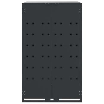 Mülltonnenbox für 2 Tonnen Anthrazit 138x79x117 cm Stahl