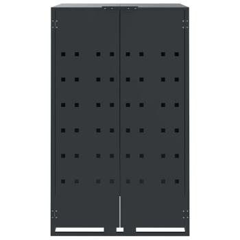 Mülltonnenbox für 3 Tonnen Anthrazit 207x79x117 cm Stahl