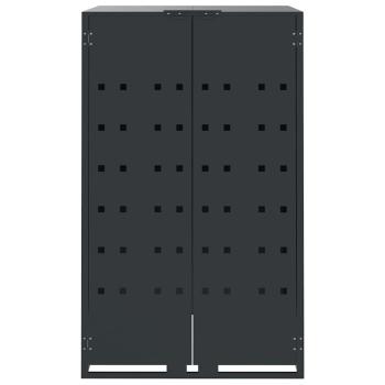 Mülltonnenbox für 4 Tonnen Anthrazit 276x79x117 cm Stahl