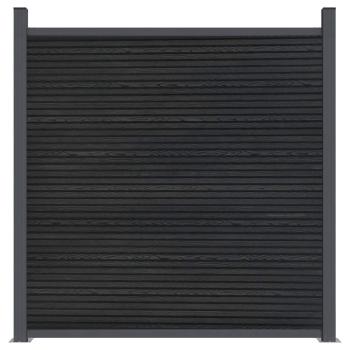 Zaunelement Grau 699x186 cm WPC