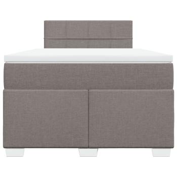 Boxspringbett mit Matratze Taupe 120x200 cm Stoff