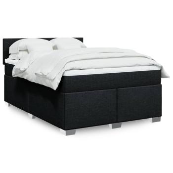 ARDEBO.de - Boxspringbett mit Matratze Schwarz 160x200 cm Stoff