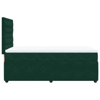 Boxspringbett mit Matratze Dunkelgrün 80x200 cm Samt
