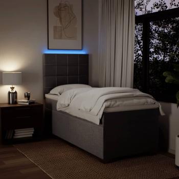 Boxspringbett mit Matratze Taupe 80x200 cm Stoff