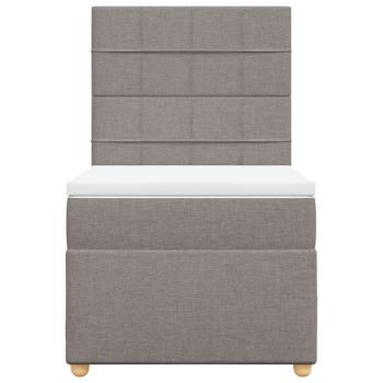 Boxspringbett mit Matratze Taupe 80x200 cm Stoff