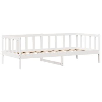 Tagesbett mit Schubladen Weiß 80x200 cm Kiefernholz