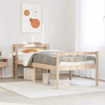 ARDEBO.de - Seniorenbett mit Kopfteil 75x190 cm Massivholz Kiefer