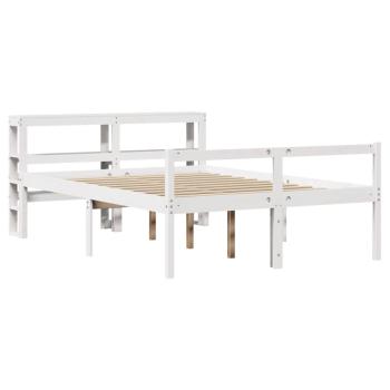 Seniorenbett mit Kopfteil ohne Matratze Weiß 120x190 cm