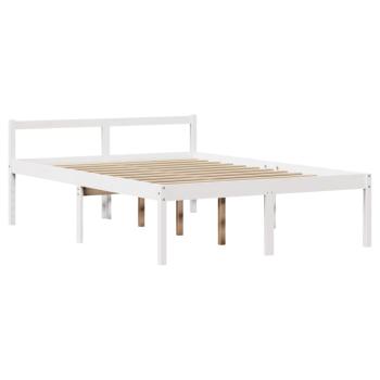Seniorenbett mit Kopfteil ohne Matratze Weiß 120x190 cm