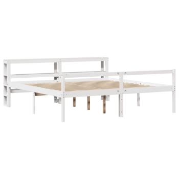 Seniorenbett mit Kopfteil ohne Matratze Weiß 200x200 cm
