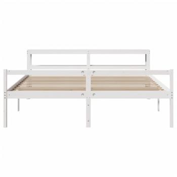 Seniorenbett mit Kopfteil ohne Matratze Weiß 200x200 cm