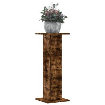 ARDEBO.de - Pflanzenständer 2 Stk. Räuchereiche 30x30x80 cm Holzwerkstoff